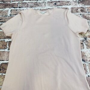 Pendleton‎ Light Pink 75% Silk Short Sleeve Knit Top Size Medium